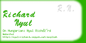 richard nyul business card